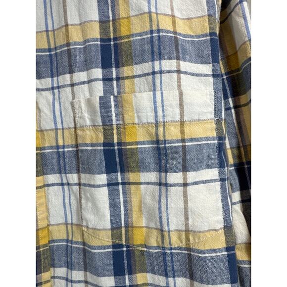 Lands' End Mens Plaid Long Sleeve Button Down Collared Shirt Size Small 14-141/2 - Picture 2 of 5